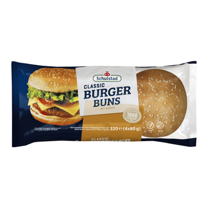 Schulstad Gourmet Classic Burger Bun mit Sesam