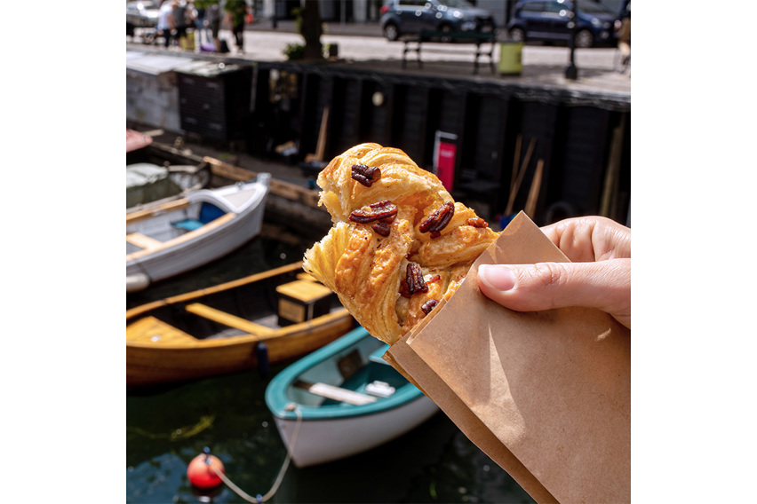 Maple Pecan Plait unterwegs bei einem Spaziergang am Hafen